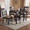 Baxton Studio Mael Sand Upholstered Espresso Finished 5-Piece Wood Dining Set 157-9727-8026 - alternate 7